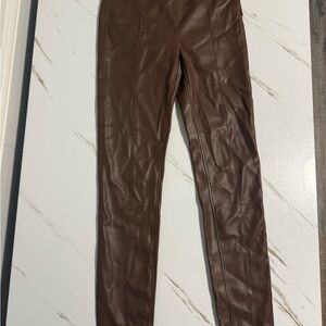 Free People We The Free Spitfire Skinny Faux Leather Pants Women 24 Polyurethane
